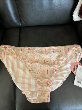NWT Aguabendita Swim Bottom Only Low Rise Cheeky Plus Size 2x Peachy Pink SEE